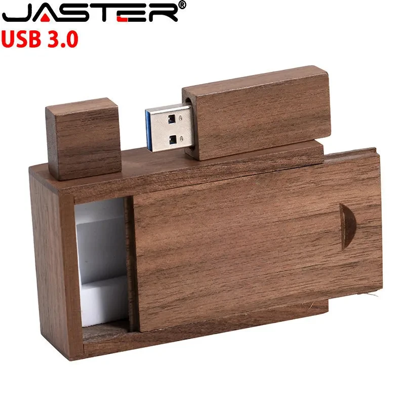 Photography Of Memories - JASTER USB 3.0 แฟลชไดรฟ์พร้อมกล่องไม้ 128GB ความเร็วสูงไดรฟ์ปากกา