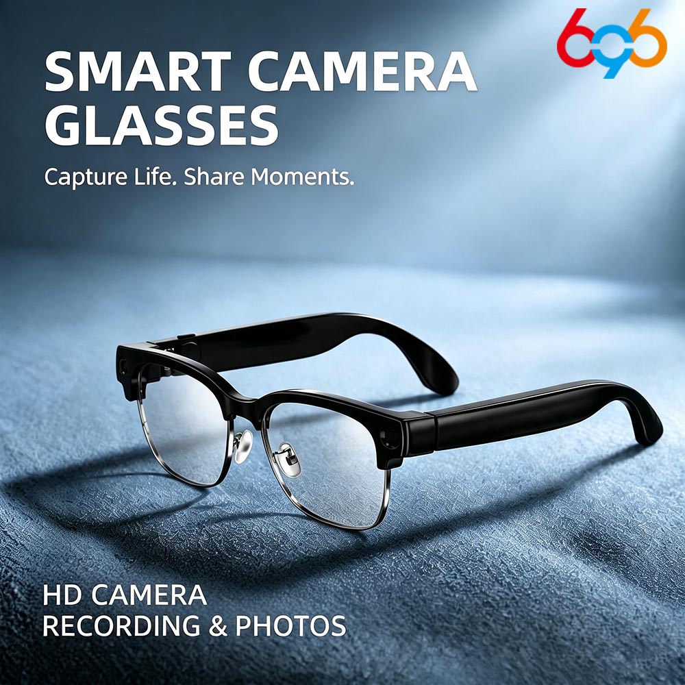 Photography With Ai - แว่นตาอัจฉริยะพร้อมกล้อง 800W สำหรับบันทึกวิดีโอ ระบบจดจำภาพด้วย AI รองรับการโทรผ่านบลูทูธ