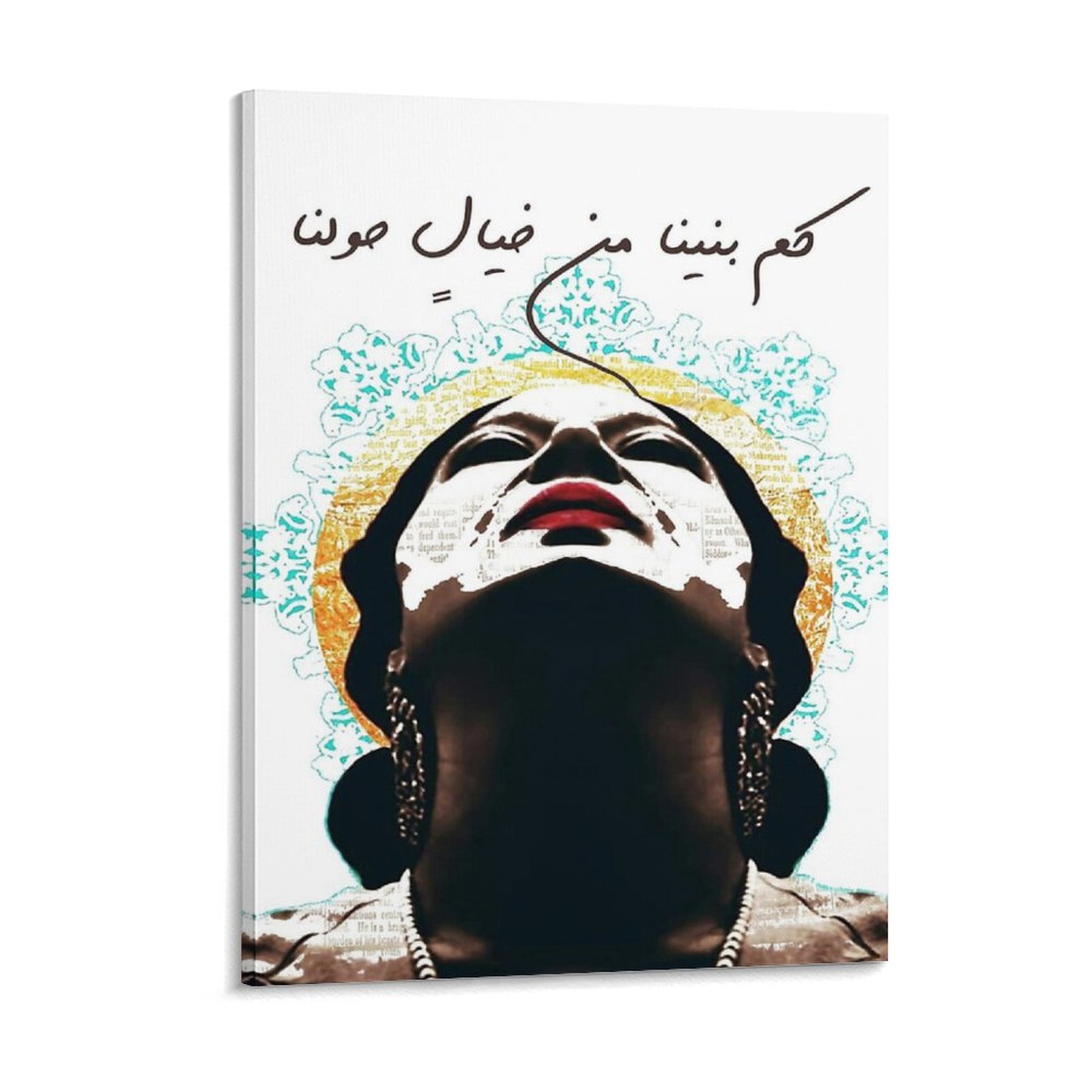 Photography Pose - Umm Kulthum ภาพวาดผ้าใบโปสเตอร์อียิปต์ Retro แผ่นดีบุกโปสเตอร์ส่วนบุคคลภาพจิตรกรรมฝาผนังคํา Vintage