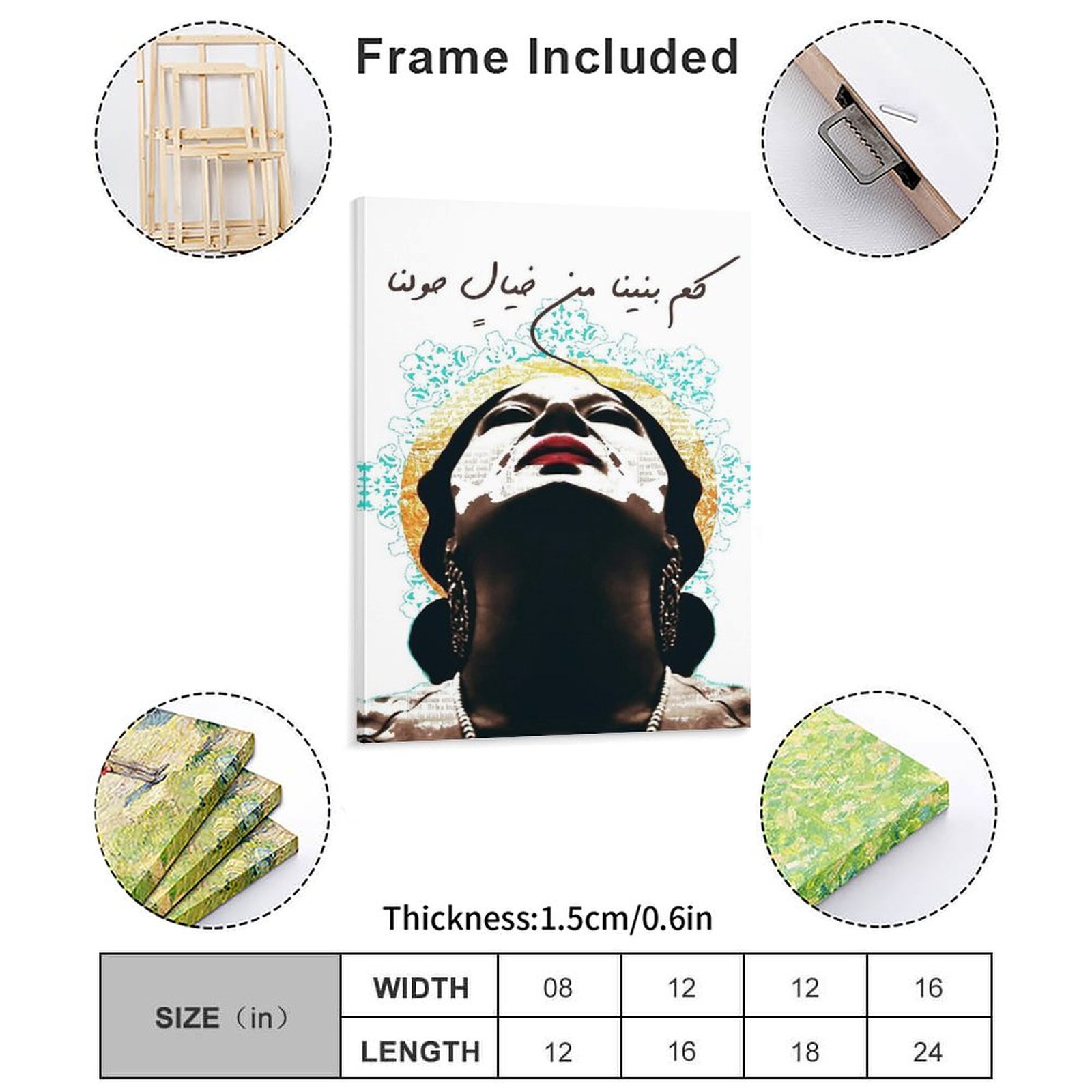 Umm Kulthum ภาพวาดผ้าใบโปสเตอร - Photography Pose บทวิจารณ์และราคา
